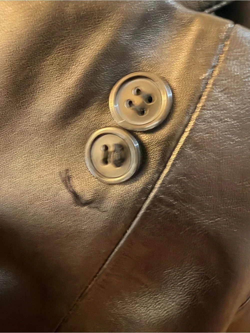 Michael Michelle Leather Blazer